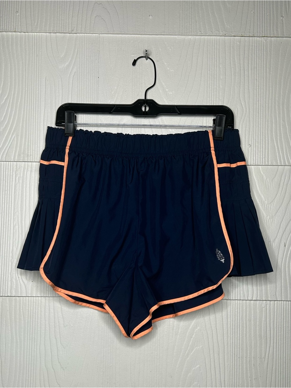 Free People Navy Shorts with Coral Trim